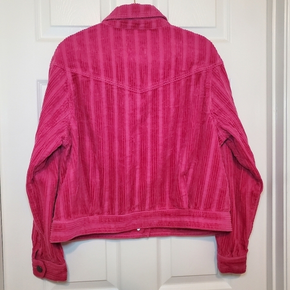 Cabi Cheeky Topper Pink Corduroy Button Front Jacket Style 4124 Sz M - Picture 7 of 13